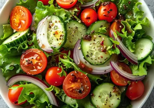 Greek salad with apples